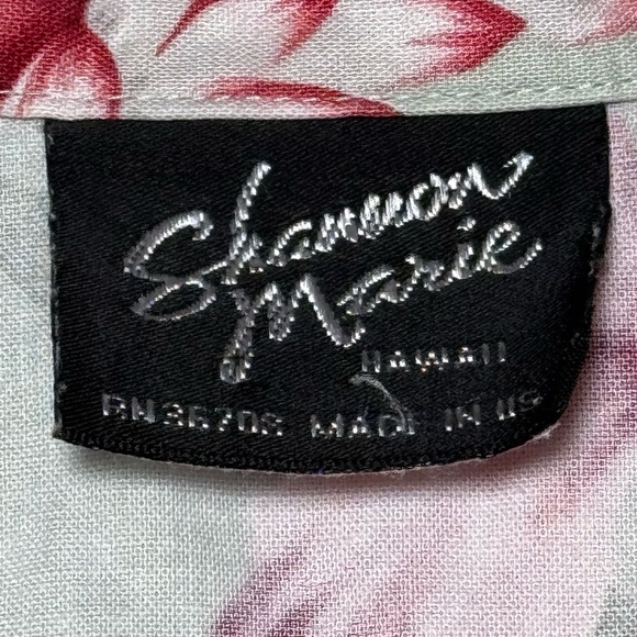 Vintage Shannon Marie Hawaiian Hibiscus Sleeveless Cotton Top XXL Made in USA - Picture 2 of 6